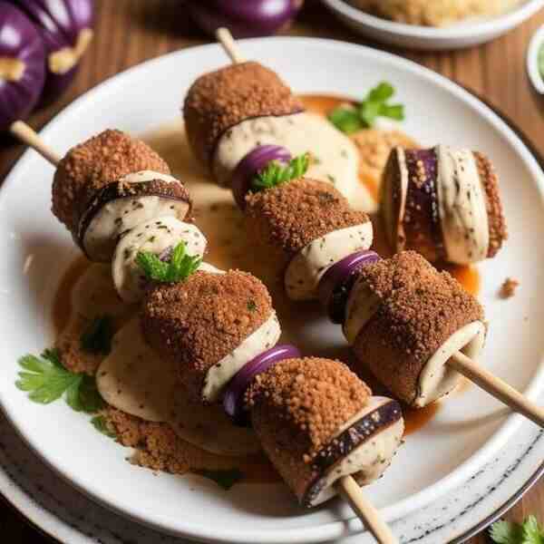 Шашлык в баклажане
